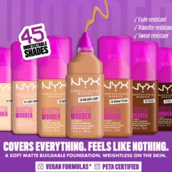 NYX Professional Makeup Make Em Wonder Foundation 04 Cool Porcelain 30 ml