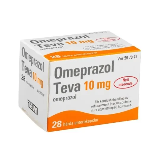 Omeprazol Teva, enterokapsel, hård 10 mg 28 st