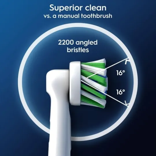Oral-B CrossAction Borsthuvuden med CleanMaximiser-teknologi 4 st