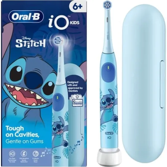 Oral-B iO Kids 6+ Disney Stitch Eltandborste med Resefodral