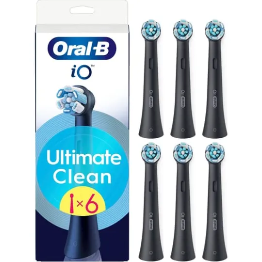 Oral-B iO Ultimate Clean Tandborsthuvuden Svart 6 st