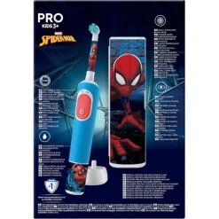 Oral-B Pro Kids Spider-Man Eltandborste för Barn Designed By Braun