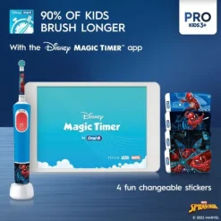 Oral-B Pro Kids Spider-Man Eltandborste för Barn Från 3 år