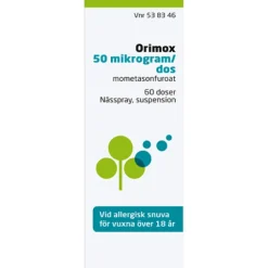 Orimox, nässpray, suspension 50 mikrogram/dos 60 st