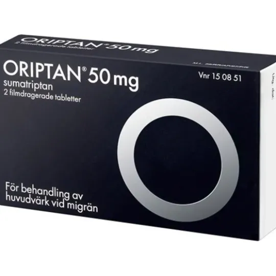 Oriptan, filmdragerad tablett 50 mg 2 st