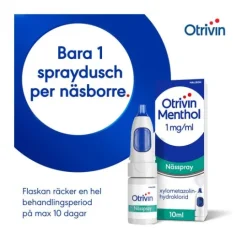 Otrivin Menthol nässpray, lösning 1 mg/ml 10 ml