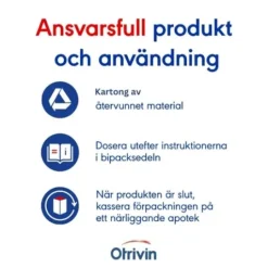 Otrivin utan konserveringsmedel, nässpray, lösning 0,5 mg/ml 10 ml