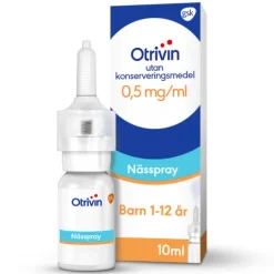 Otrivin utan konserveringsmedel, nässpray, lösning 0,5 mg/ml 10 ml