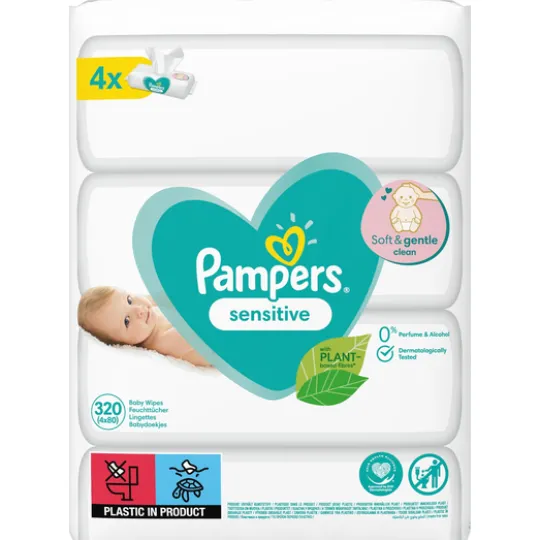 Pampers Sensitive Baby Våtservetter 4 x 80 st