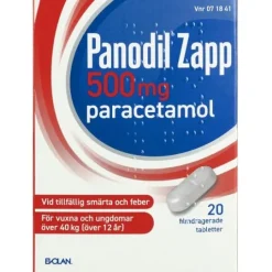 Panodil Zapp 500 mg Filmdragerad tablett 20 st