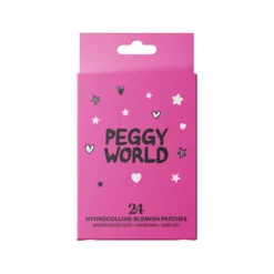 Peggy World Blemish Patches Hearts and Stars Hot Pink 24 st