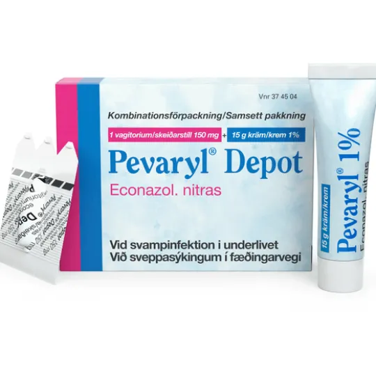 Pevaryl Depot Vagitorium och Kräm 150 mg + 1 % 1 st