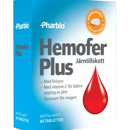 Pharbio Hemofer Plus 60 tabletter