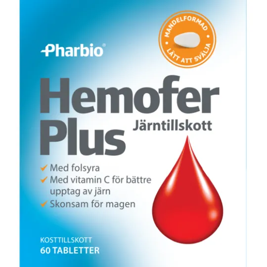 Pharbio Hemofer Plus 60 tabletter