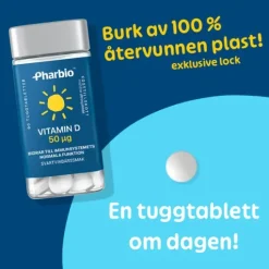 Pharbio Vitamin D 50 µg 90 tuggtabletter