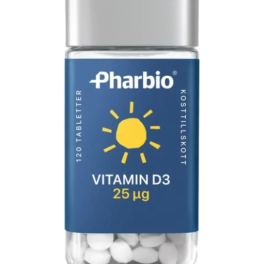 Pharbio Vitamin D3 tabletter 25 μg 120 st