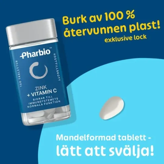 Pharbio Zink + Vitamin C 100 tablett