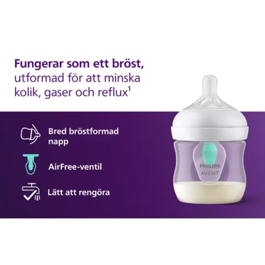 Philips Avent Natural Response Flaska 125 ml + AirFree Vent