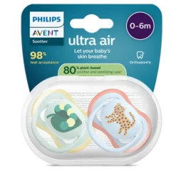 Philips Avent Ultra Air Napp Ljusgrön & Ljusblå 0-6 mån 2-pack