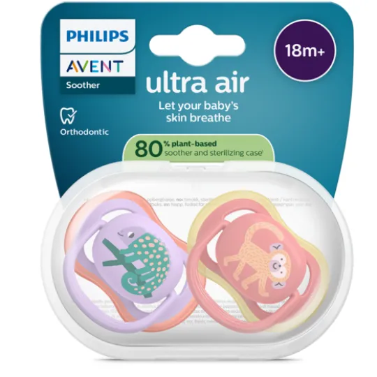 Philips Avent Ultra Air Napp Röd & Lila 18 mån+ 2-pack