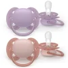 Philips Avent Ultra Soft Napp Lila & Rosa 6-18 mån 2-pack