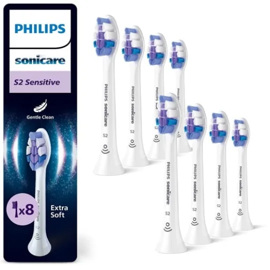 Philips Sonicare Borsthuvuden Sensitive Vit 8-pack