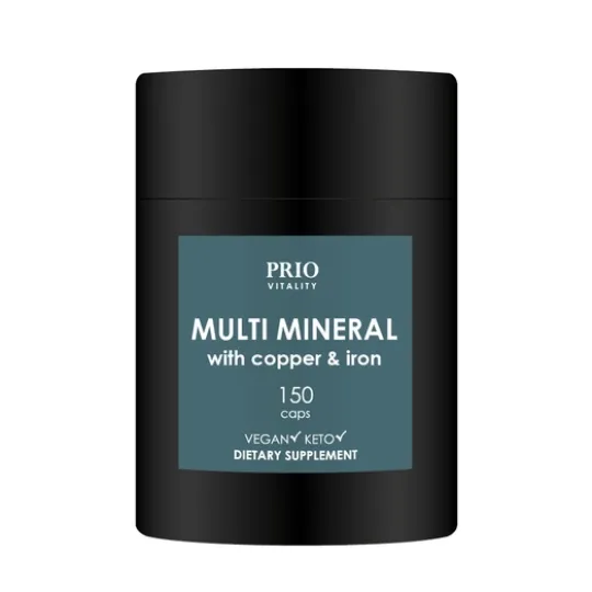 Prio Vitality Multi Mineral with Copper & Iron 150 kapslar