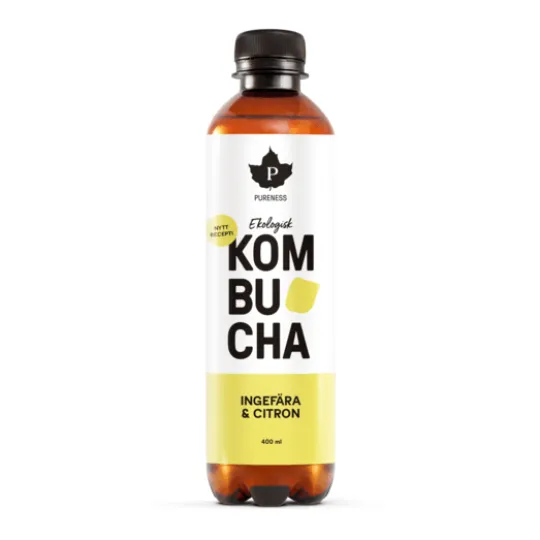 Pureness Ekologisk Kombucha Ingefära & Citron 400 ml