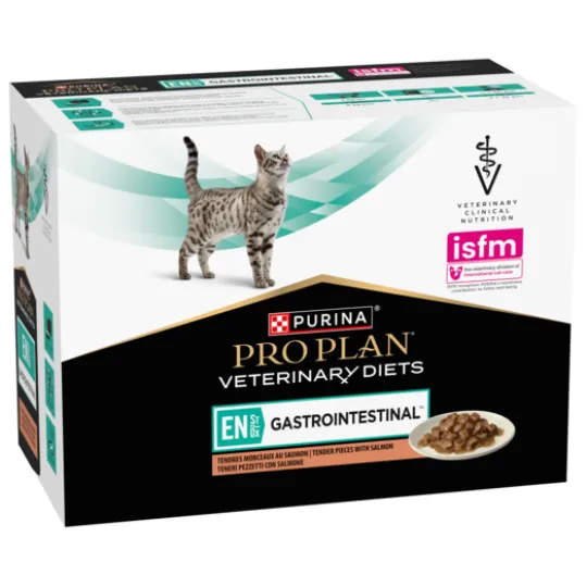 Purina Pro Plan Veterinary Diets Gastrointestinal Lax i Sås Katt Våtfoder 10 x 85 g