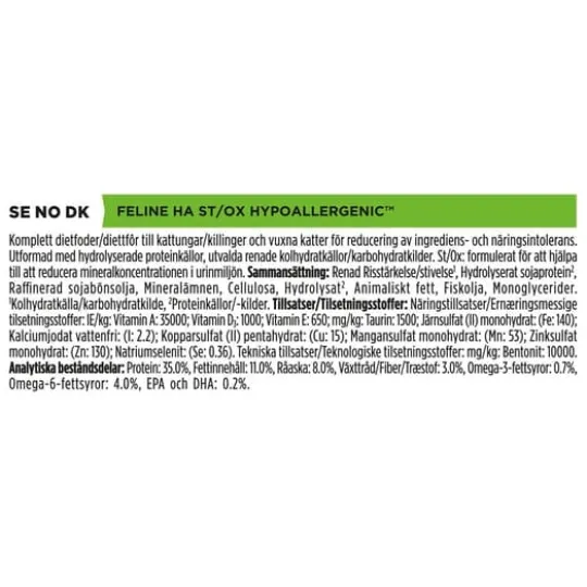 Purina Pro Plan Veterinary Diets Hypoallergenic Katt Torrfoder 1,3 kg