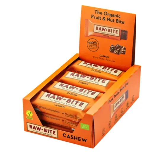Rawbite Frukt- & Nötbar Cashew 50 g 12-pack