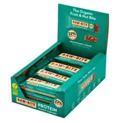 Rawbite Proteinbar Jordnöt Karamell EKO 45 g 12-pack