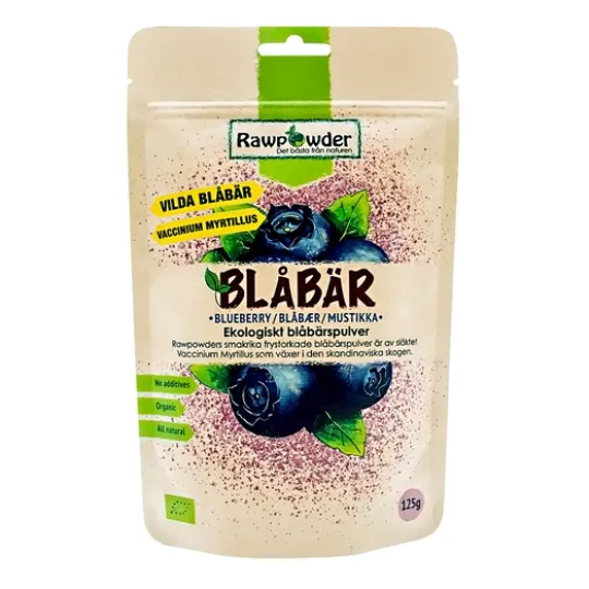 Rawpowder Blåbärspulver EKO 125 g