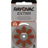Rayovac Extra Hörapparatsbatterier 312 brun 8-pack