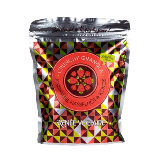 Renée Voltaire Crunchy Granola Jordgubb, Hasselnöt & kokos 450 g