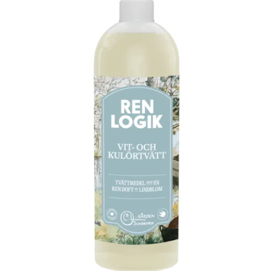 Ren Logik Vit & Kulörtvätt Lindblom 750 ml