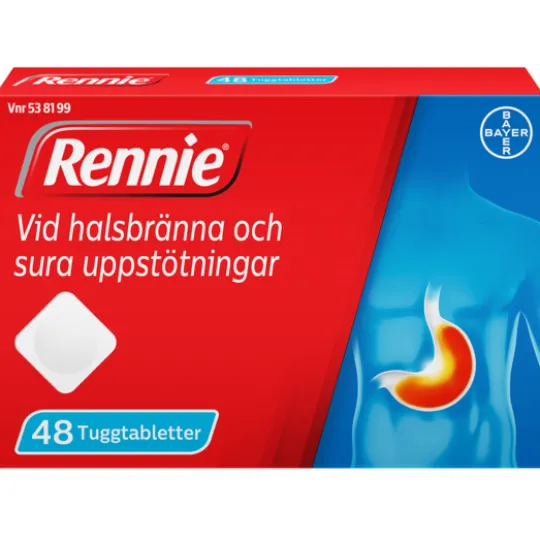 Rennie, tuggtablett 680 mg/80 mg 48 st
