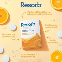 Resorb Original Apelsin brustabletter 20 st