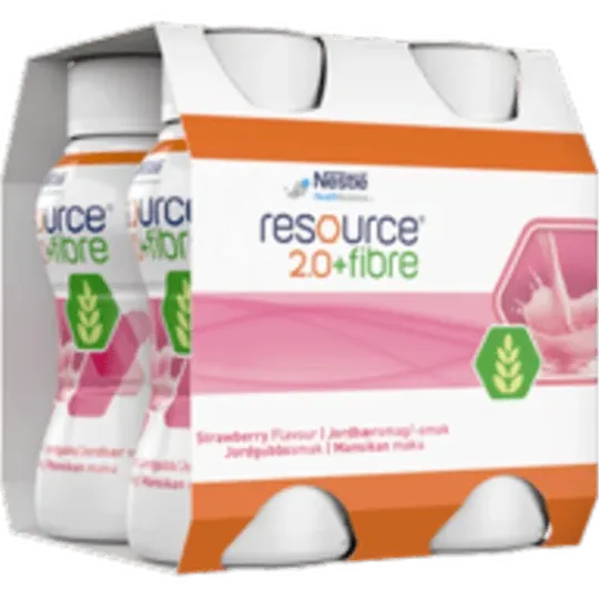 Resource 2.0+FIBRE Jordgubb 4 x 200 ml