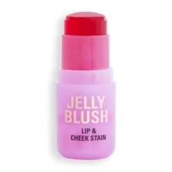 Revolution Jelly Blush Stick Lip and Cheek Stain Strawberry Pink 5,5 g