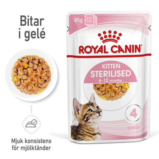 Royal Canin Kitten Sterilised Jelly Våtfoder för Kattunge 1,02 kg