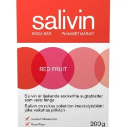 Salivin Sugtabletter vid Muntorrhet Red Fruit 200 g