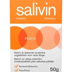 Salivin Sugtabletter vid Muntorrhet Peach 50 g