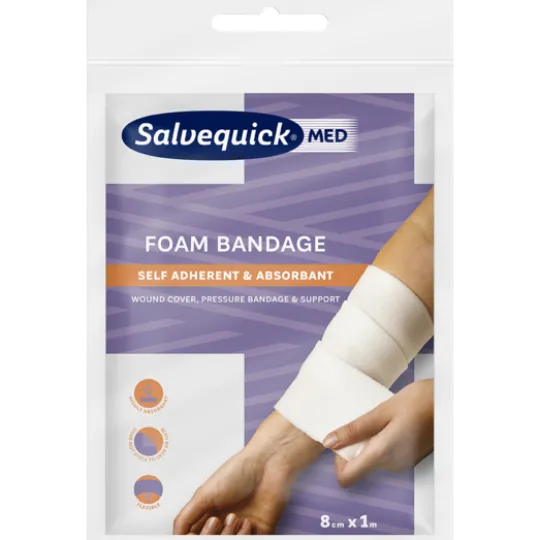 SalvequickMED Foam bandage 8 cm