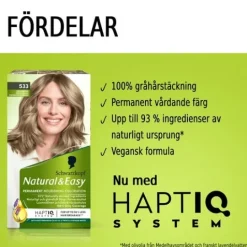 Schwarzkopf Natural & Easy Hårfärg 533 Nordisk Askblond
