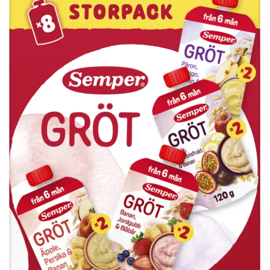 Semper Grötklämmis 120 g Storpack 8-pack