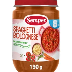 Semper Spaghetti Bolognese 8 månader 190 g