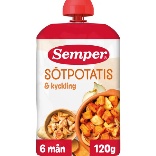 Semper Sötpotatis & Kyckling 120 g