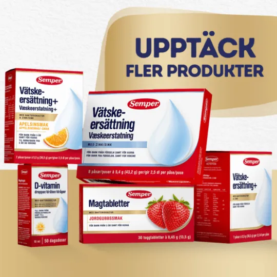 Semper Vätskeersättning+ med bakteriekultur, 7 dospåsar