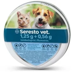 Seresto Vet. för Katt & Hund upp till 8 kg Halsband 1,25 g + 0,56 g 1 st